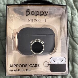 NIB 🌟XO Poppy Midnight black with gold AirPods Pro Case